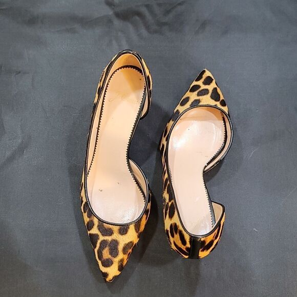 J.CREW COLLETTE D'ORSAY PUMPS IN LEOPARD CALF HAIR - Picture 4 of 16